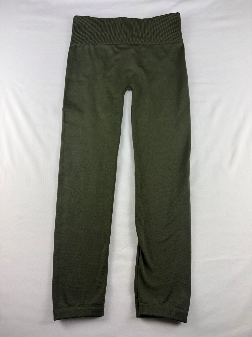 Zenana Dark Green Fleece Lined Leggings Women’s 1X/2X Stretch Like New